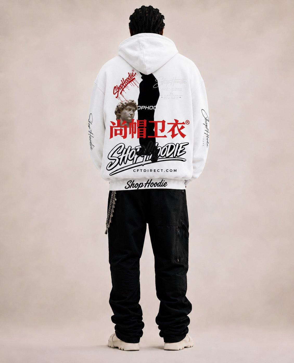 ShopHoodie® Oversize Battle Cross Heavyweight Fleece Hoodie