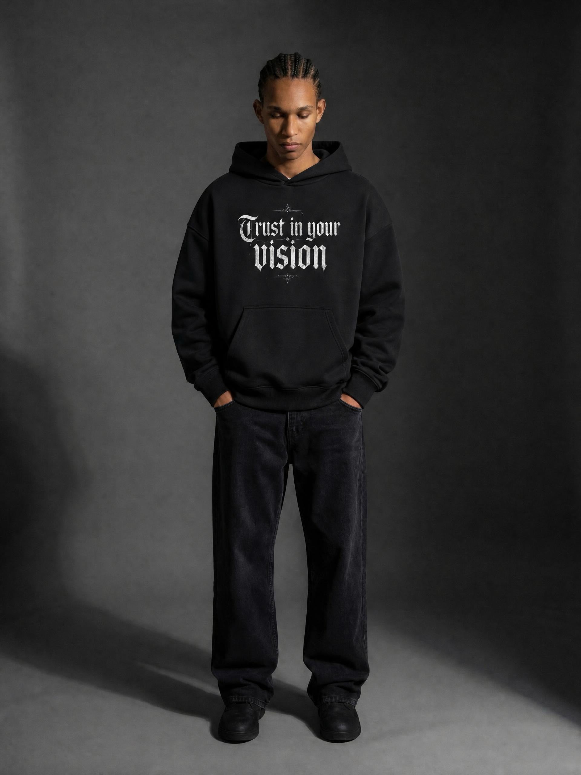 SHOPHOODIE Trust in your vision Essential Boxy Heavyweight Drop-Shoulder Hoodie