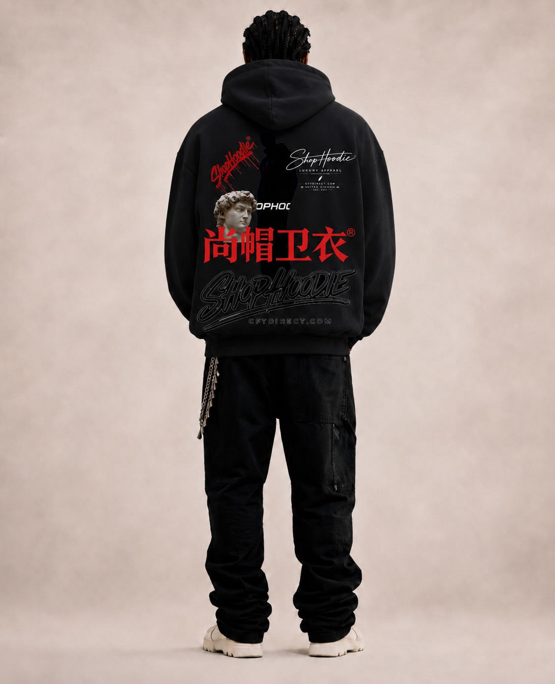 ShopHoodie® Oversize Battle Cross Heavyweight Fleece Hoodie