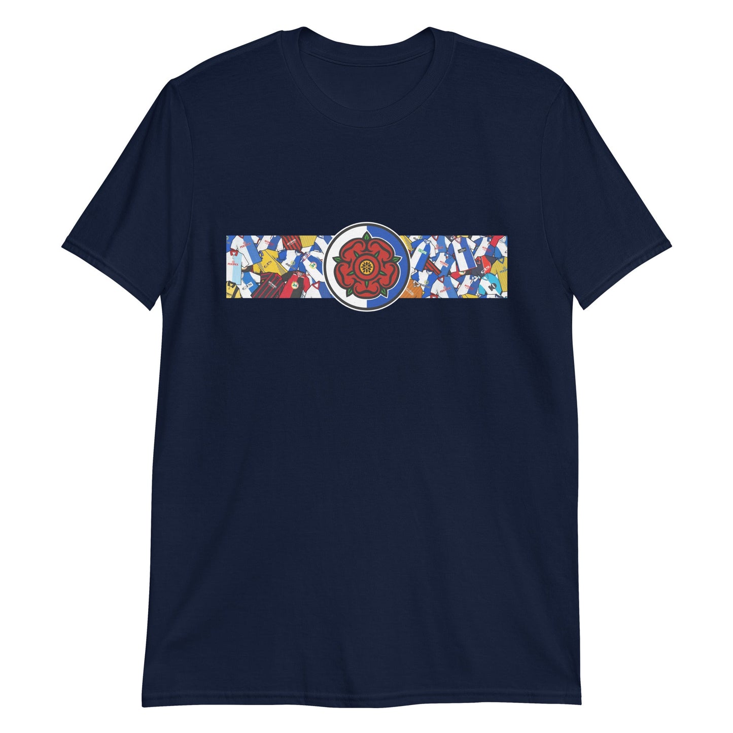 Blackburn Lancashire Rose Retro Football Unisex T-Shirt