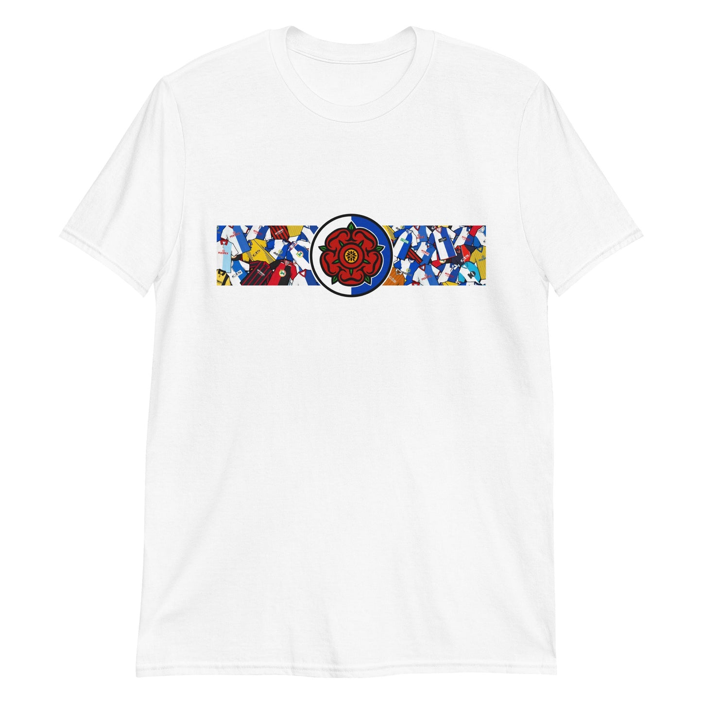 Blackburn Lancashire Rose Retro Football Unisex T-Shirt