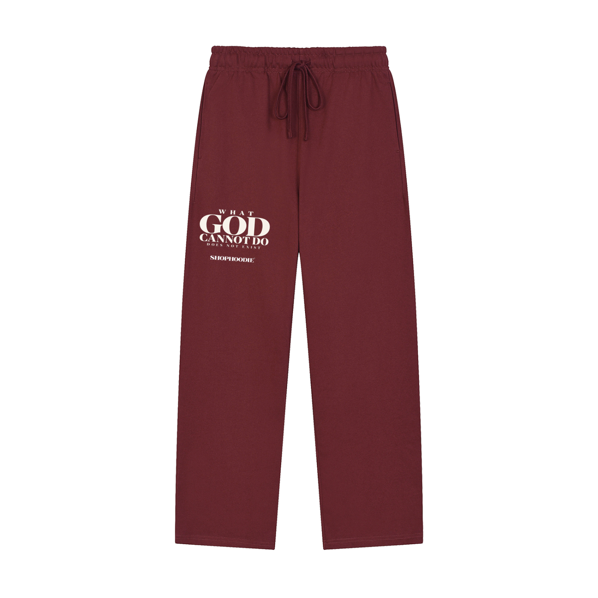 SHOPHOODIE® LONDON Faith 430 GSM heavyweight unisex straight-leg sweatpants — product view 7