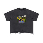 Vintage Wash Boxy T-Shirt mit ausgefranstem Saum von Shop Hoodie