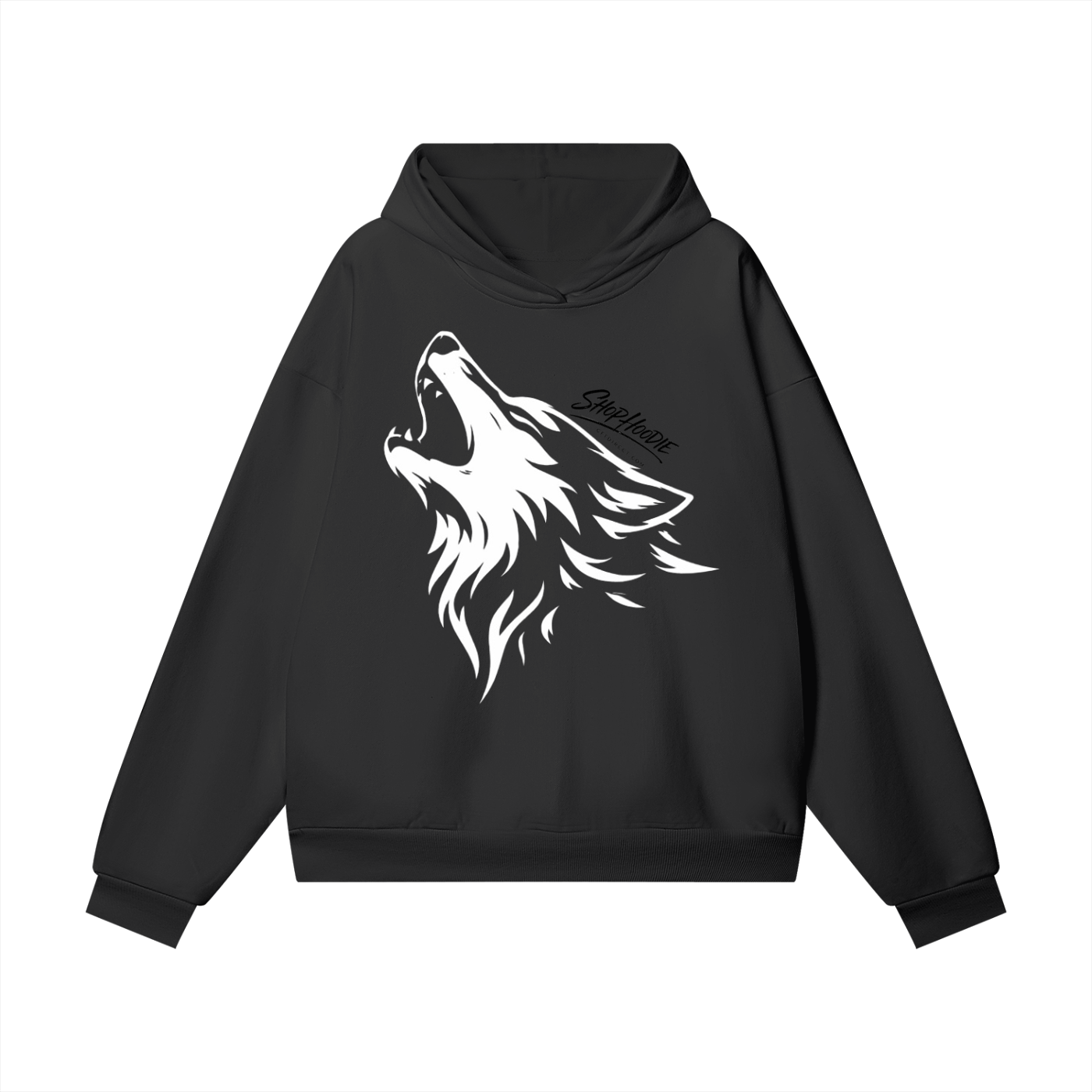Schwerer Fleece-Hoodie mit versteckter Tasche von Shop Hoodie