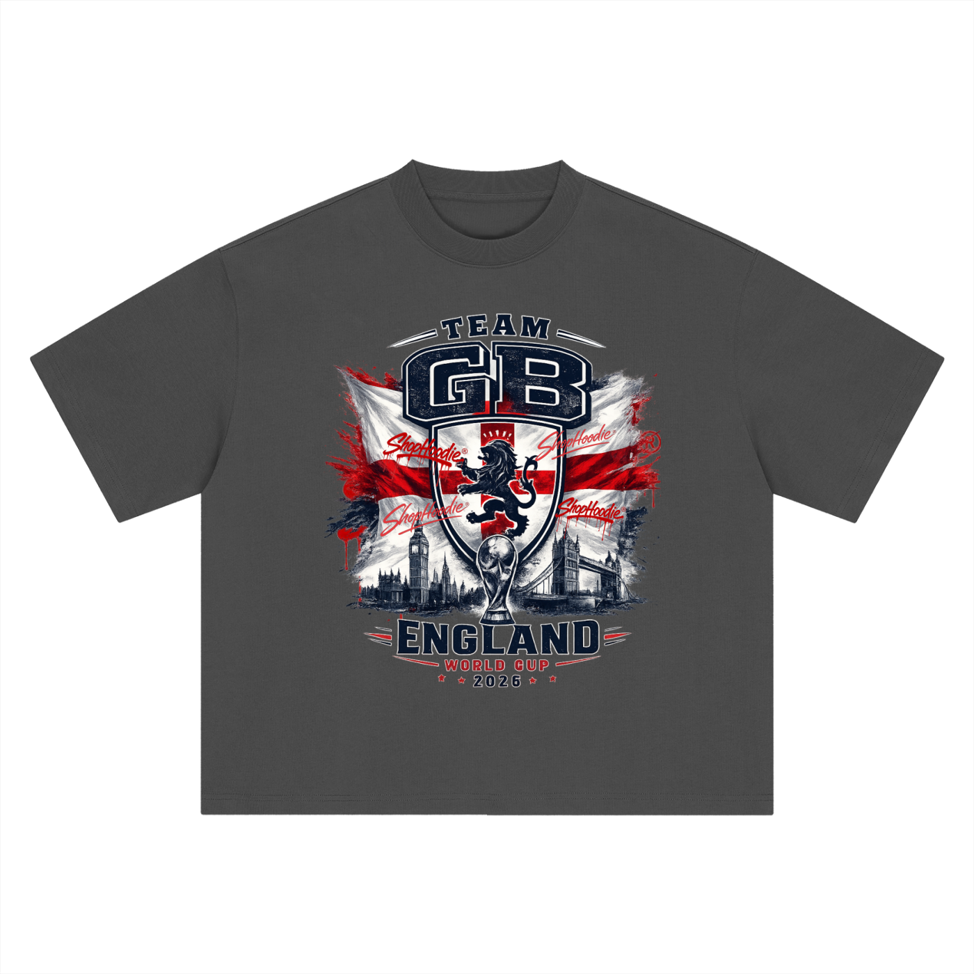 SHOPHOODIE® TEAM GB WORLD CUP 2026 BOXY OVERSIZED T-SHIRT