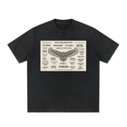 SHOPHOODIE EAGLE WINGS Heavyweight Vintage Washed Frayed T-Shirt