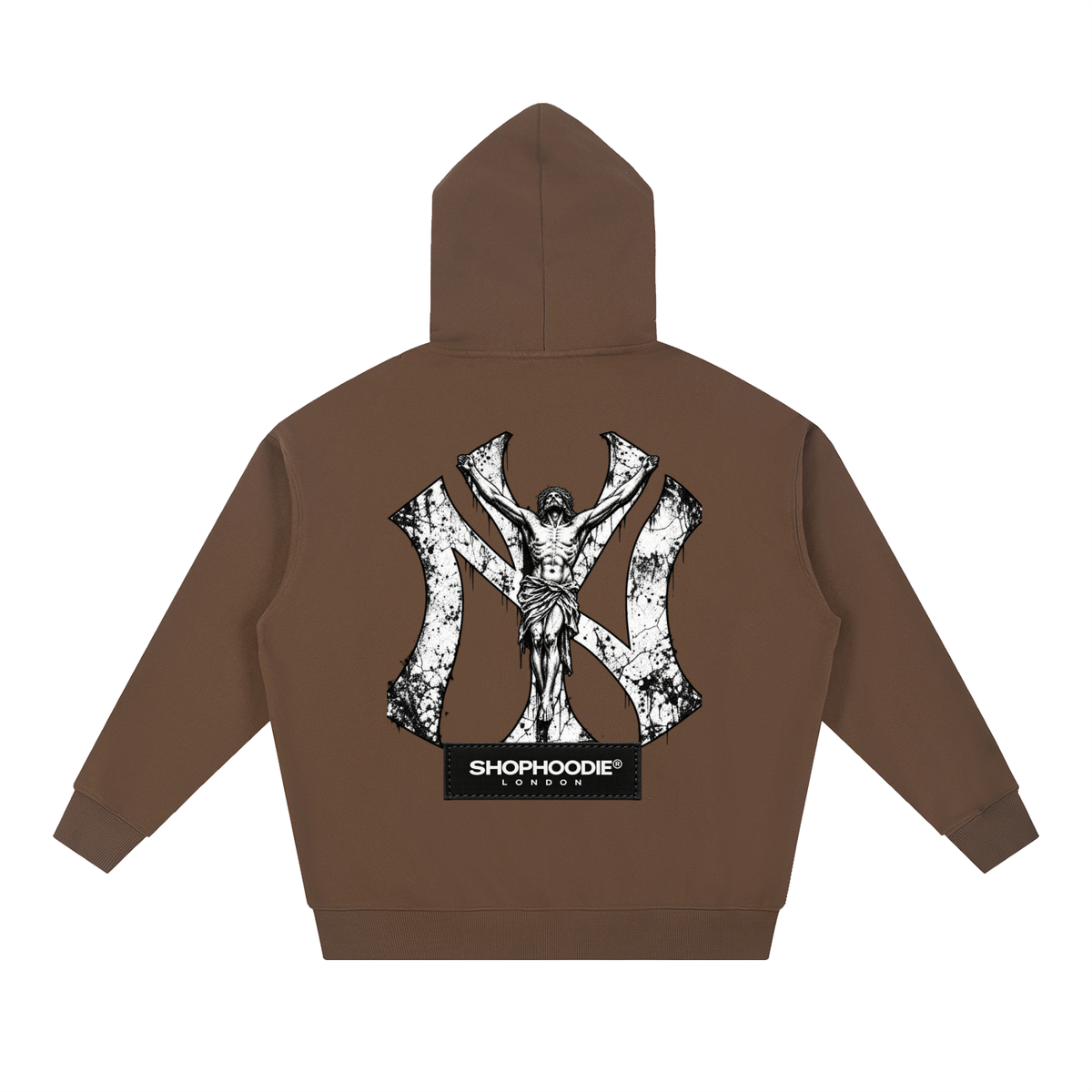 SHOPHOODIE® LONDON AVANT NY 430 GSM oversized heavyweight hoodie — product photograph 14