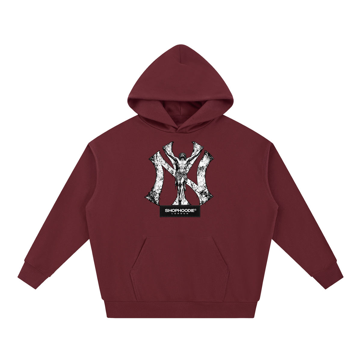 SHOPHOODIE® LONDON AVANT NY 430 GSM oversized heavyweight hoodie — product photograph 17