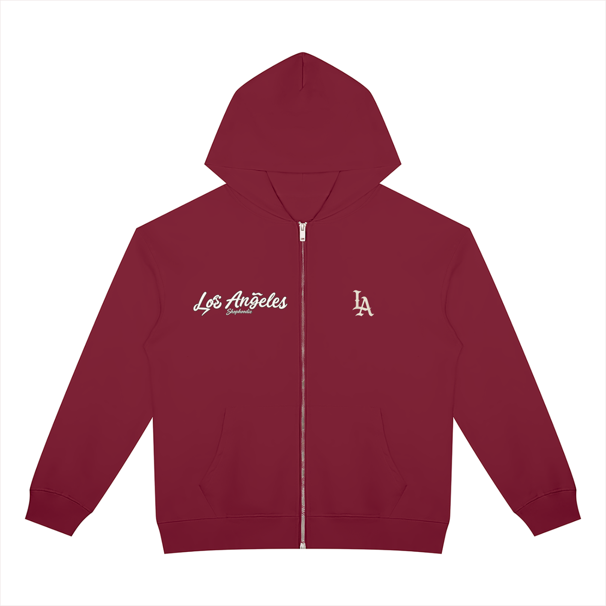 SHOPHOODIE® Los Angeles City of Angels LA Heavyweight Full-Zip Hoodie - product image 7