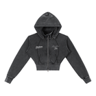 Sweat à capuche court en polaire délavée vintage de Shop Hoodie