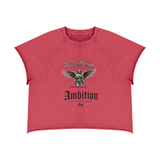 SHOPHOODIE AMBITION DREAM ON Unisex Vintage Wash Raw Edge T-Shirt
