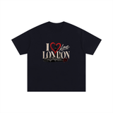 SHOPHOODIE® I LOVE LONDON Unisex Oversized Cotton T-Shirt — 250 GSM
