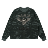 SHOPHOODIE  CAMO Unisex Waffle Boxy Long Sleeve T-Shirt