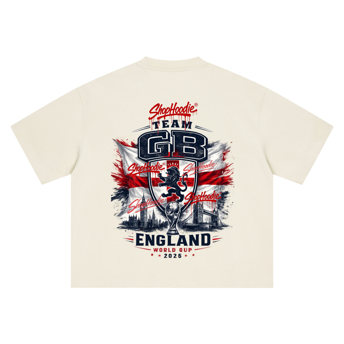 SHOPHOODIE® TEAM GB WORLD CUP 2026 BOXY OVERSIZED T-SHIRT