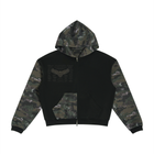 SHOPHOODIE EAGLE WINGS Unisex Colorblock Camo Full Zip Boxy Hoodie