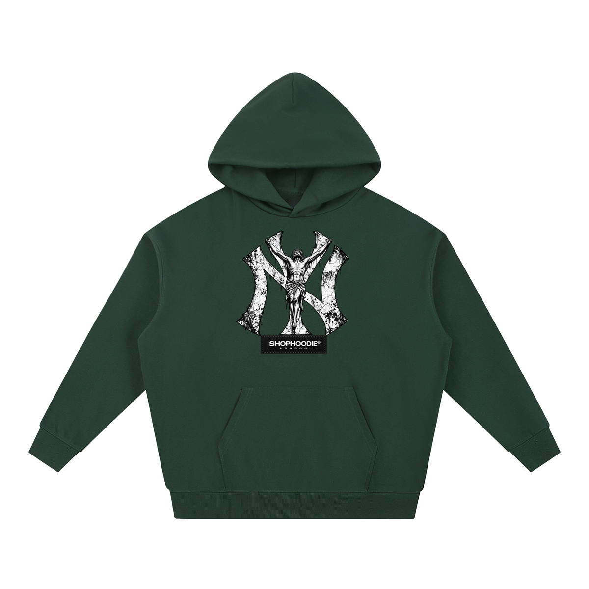 SHOPHOODIE® LONDON AVANT NY 430 GSM oversized heavyweight hoodie — product photograph 15