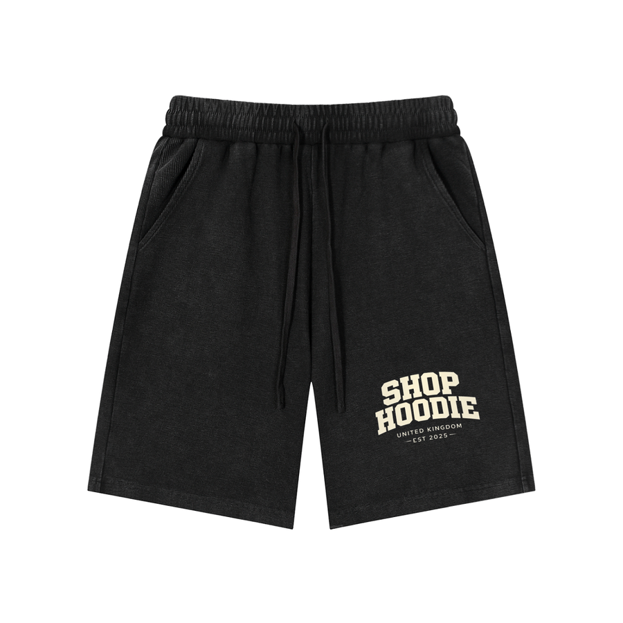 Mineral Wash Waffle Knit Shorts By SHOPHOODIE®