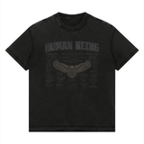 SHOPHOODIE® HUMAN BEING-EAGLE WINGS T-Shirt-OVERSIZED — 275 GSM