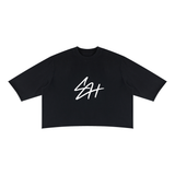 SHOPHOODIE® SH SIGNATURE Unisex Mineral Wash Raw-Hem Boxy T-Shirt — 330 GSM