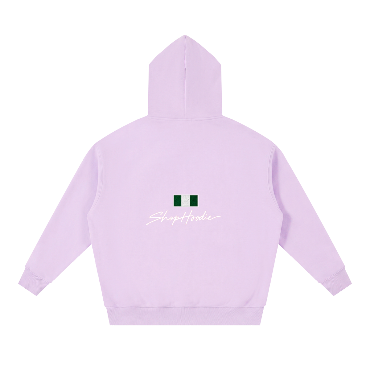 SHOPHOODIE® NIGERIA FLAG Oversized Boxy Fleece Hoodie — 345 GSM — view 12