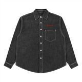 SHOPHOODIE® LONDON SIGNATURE Vintage Wash Denim Shirt — 320 GSM