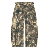 SHOPHOODIE® BLANK Men's Tree Camo Barrel-Leg Cotton Trousers — 360 GSM