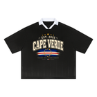 SHOPHOODIE CAPE VERDE VOZINHA 1 CABO VERDE Unisex Striped Boxy Soccer Jersey