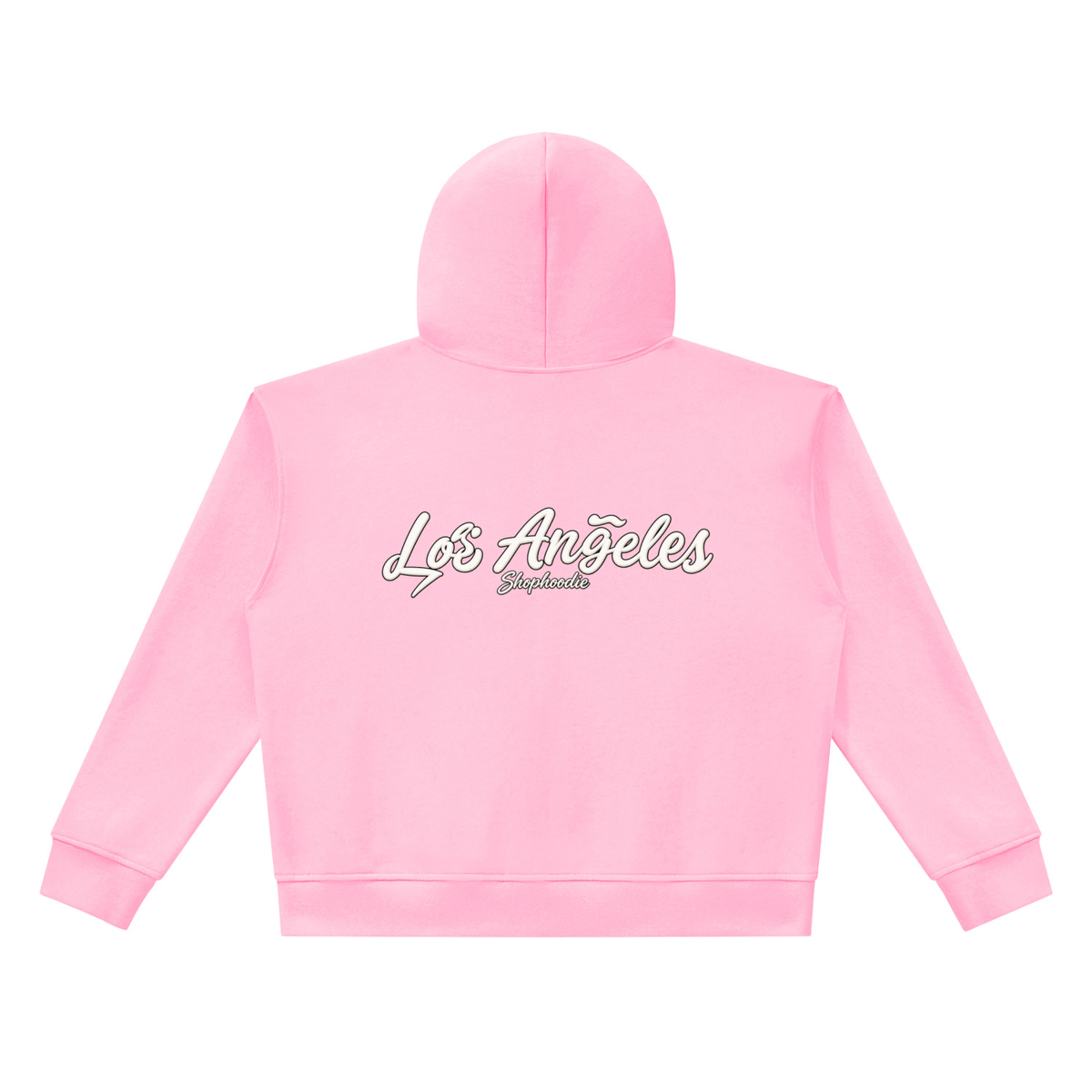 SHOPHOODIE® LOS ANGELES heavyweight full-zip boxy hoodie — 420 GSM, 100% cotton — product view 8