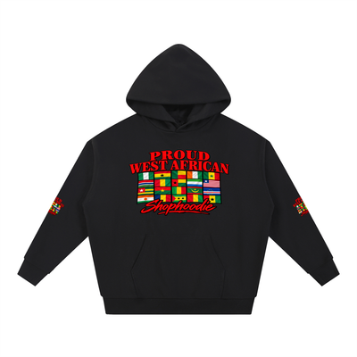 SHOPHOODIE® PROUD WEST AFRICAN heavyweight hoodie — 430 GSM oversized streetwear