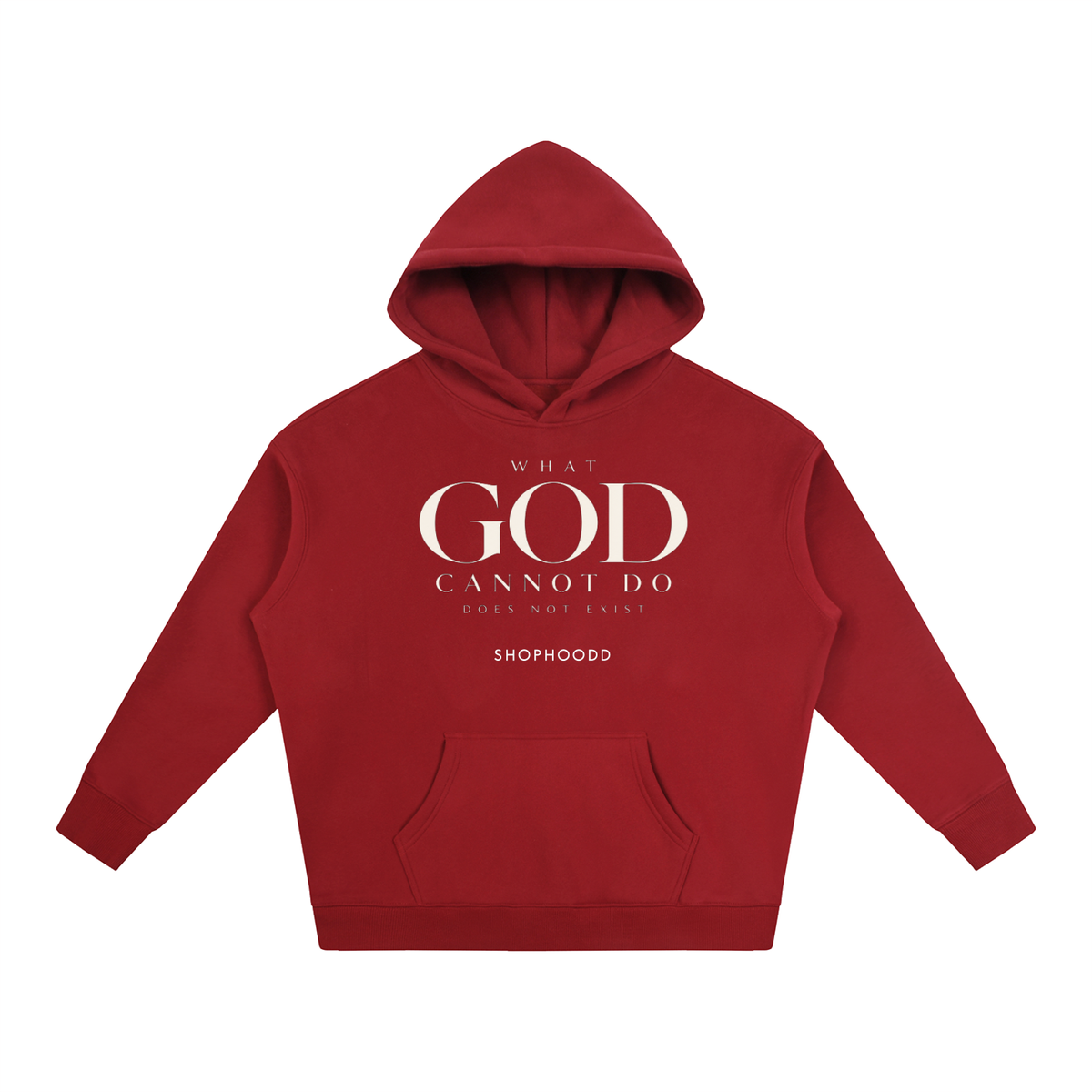 SHOPHOODIE LONDON Faith 350 GSM unisex oversized fleeced hoodie – product image 3