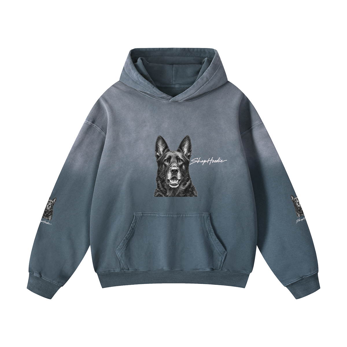 SHOPHOODIE® Sunfade Oversized Heavyweight 400 GSM Limited Run Hoodie – heavyweight cotton detail