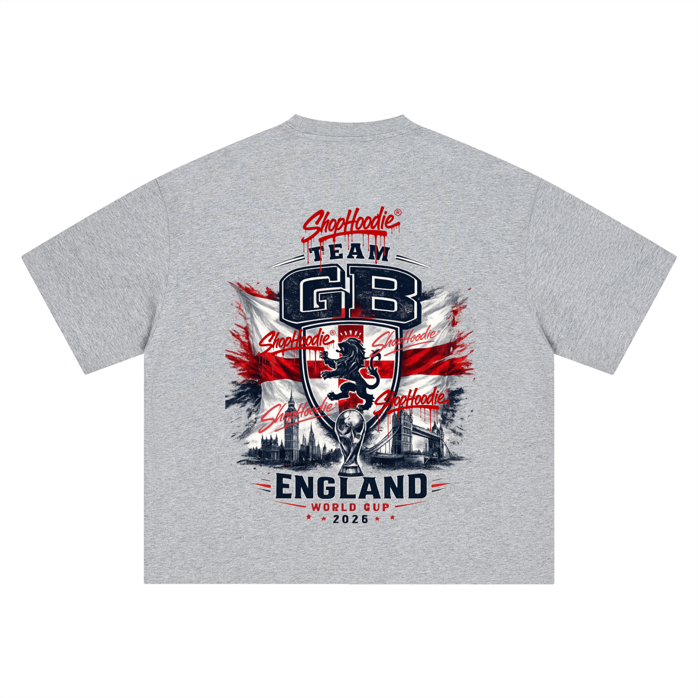 SHOPHOODIE® TEAM GB WORLD CUP 2026 BOXY OVERSIZED T-SHIRT