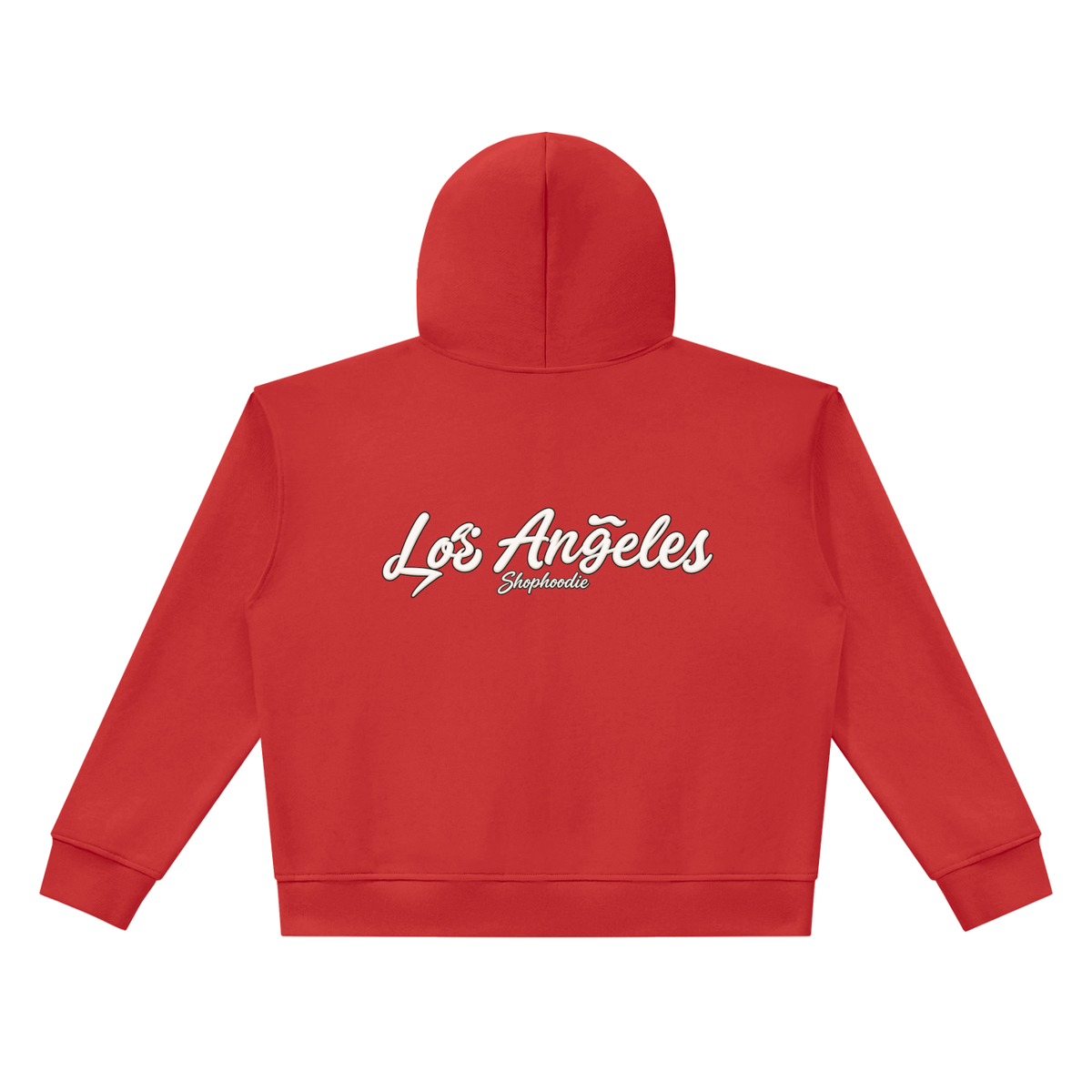 SHOPHOODIE® LOS ANGELES heavyweight full-zip boxy hoodie — 420 GSM, 100% cotton — product view 10