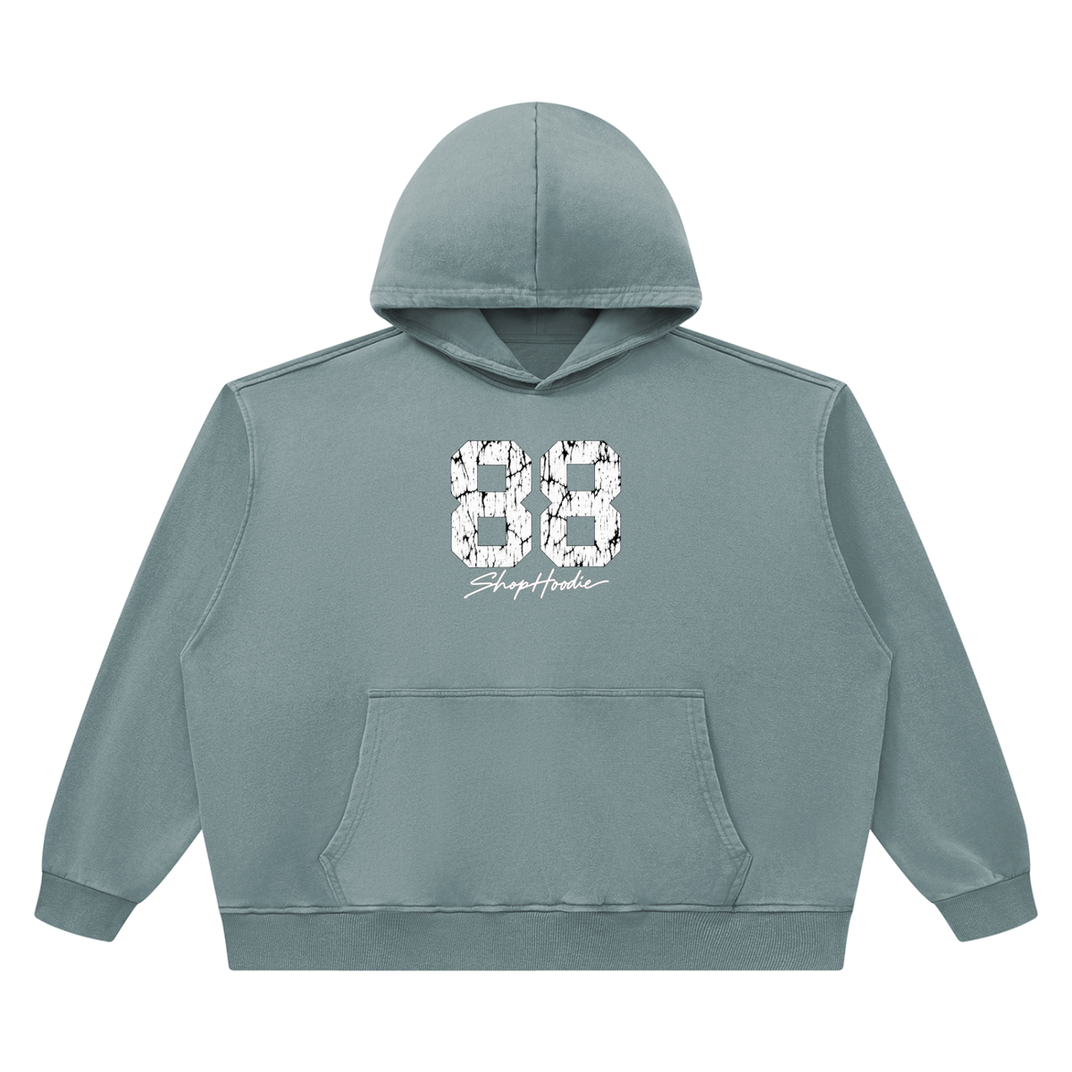 SHOPHOODIE® 88 Drop 1 Vintage Wash Boxy Hoodie — top half of this complete set, further view