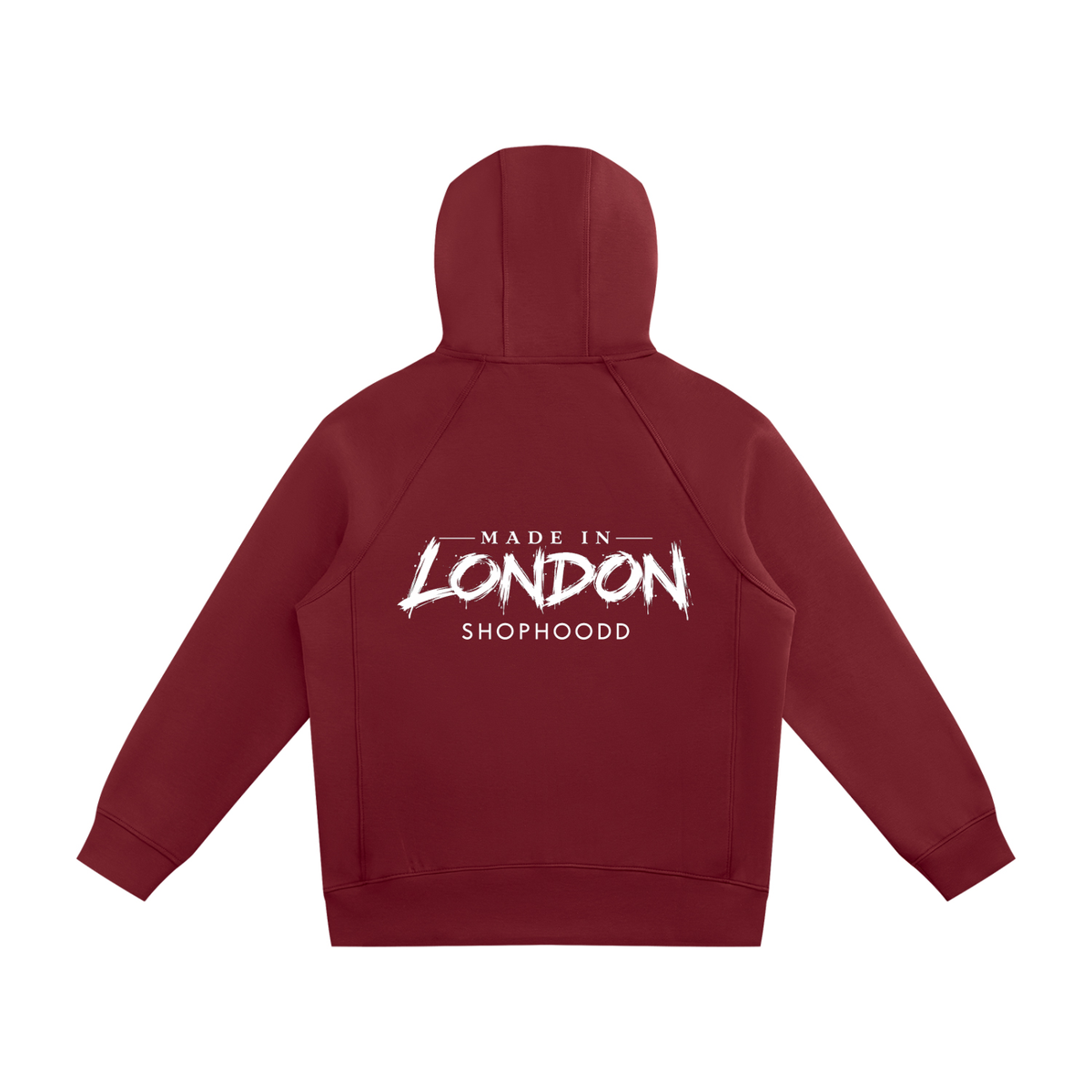 SHOPHOODIE® LONDON SHOPHOODD Made in London 380 GSM unisex raglan full-zip hoodie — product image 6