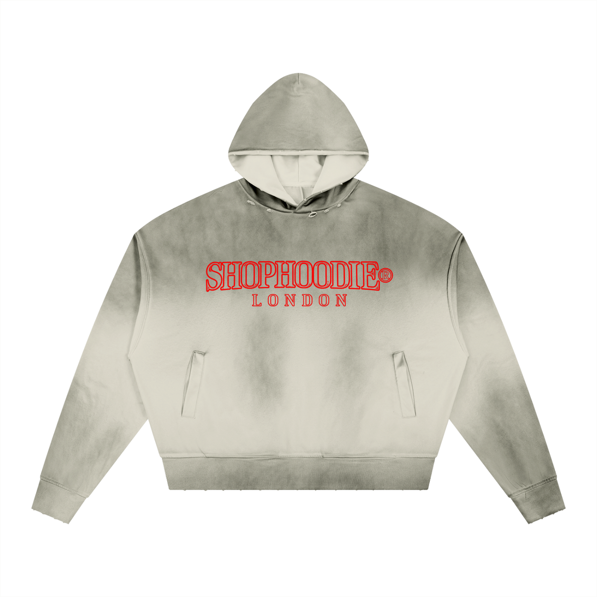 SHOPHOODIE® LONDON Sunfade Distressed Boxy Hoodie — 370 GSM product image 3