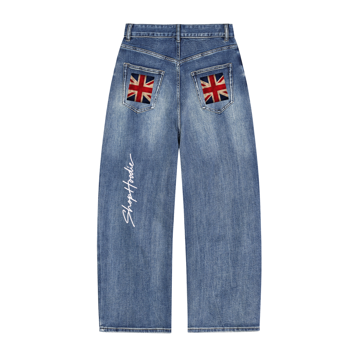 SHOPHOODIE® Sun Fade Heavyweight Denim Jeans – front product image