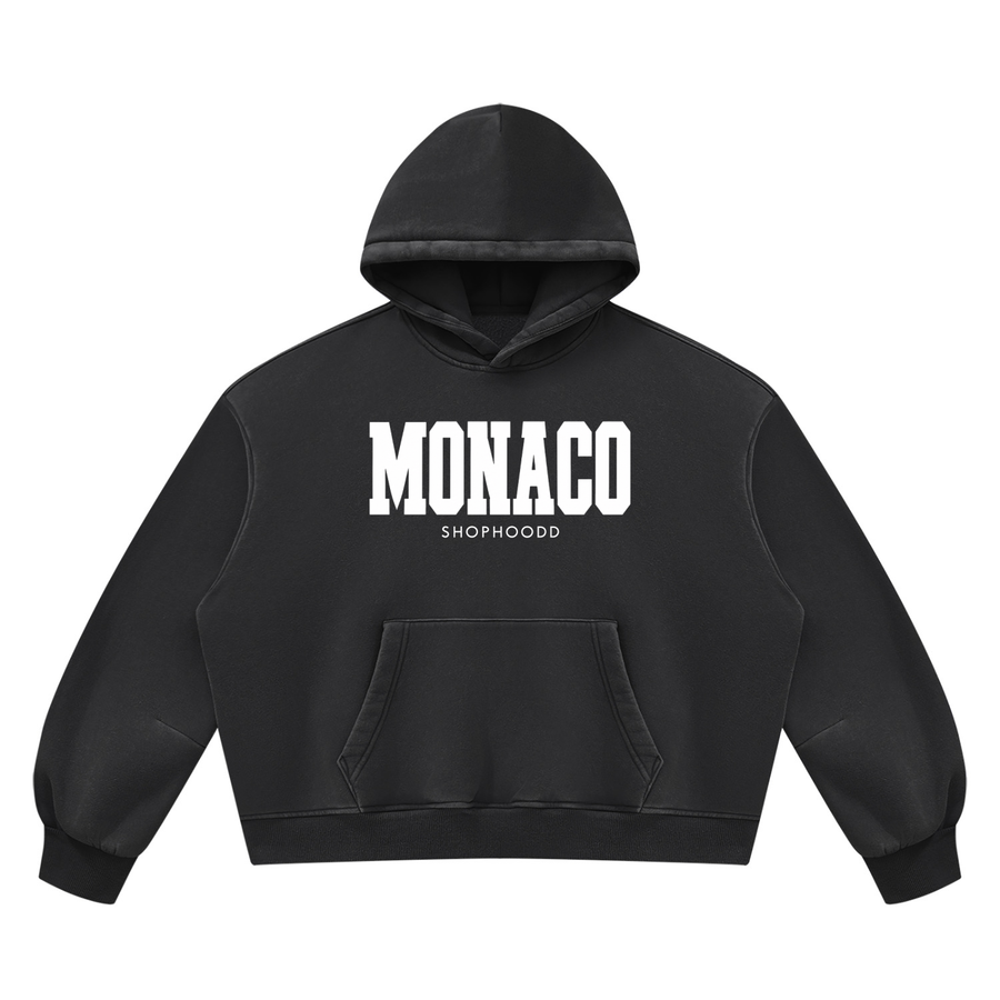 SHOPHOODIE® SHOPHOODD™ Monaco Vintage-Wash Boxy Fleece Hoodie — 390 GSM