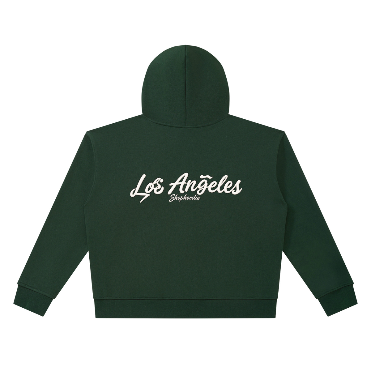 SHOPHOODIE® LOS ANGELES heavyweight full-zip boxy hoodie — 420 GSM, 100% cotton — product view 14