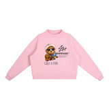 SHOPHOODIE Essential Fleece Mock-Neck Crew Sweatshirt