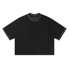 SHOPHOODIE CAMO WITH BLACK Unisex Mineral Washed Boxy Panel T-Shirt