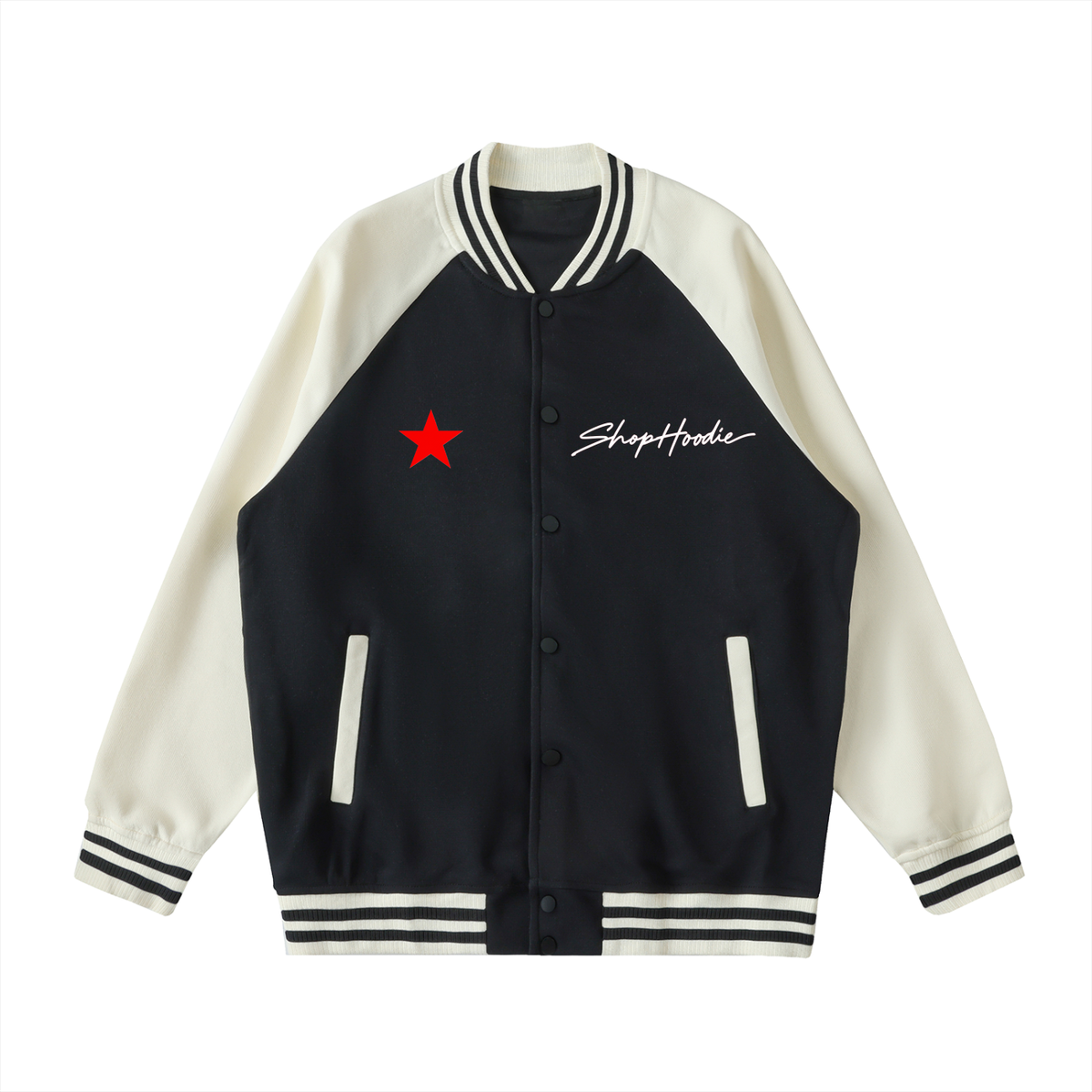 SHOPHOODIE® AVANT SH SIGNATURE Two-Tone Raglan Varsity Jacket