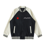 SHOPHOODIE® AVANT SH SIGNATURE Two Tone Loose Fit Button-Up Varsity Jacket