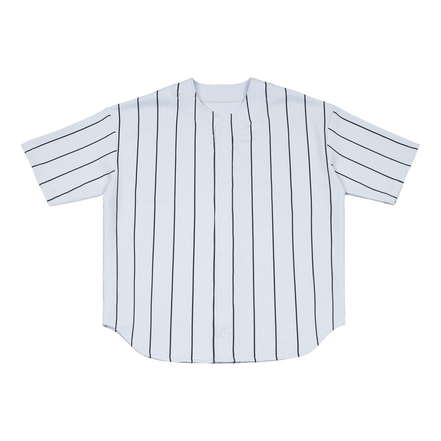 SHOPHOODIE® BLANK Pinstripe Oversized Baseball Jersey — 280 GSM