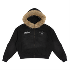 Sweat à capuche Sun Fade Boxy avec fourrure amovible par Shop Hoodie