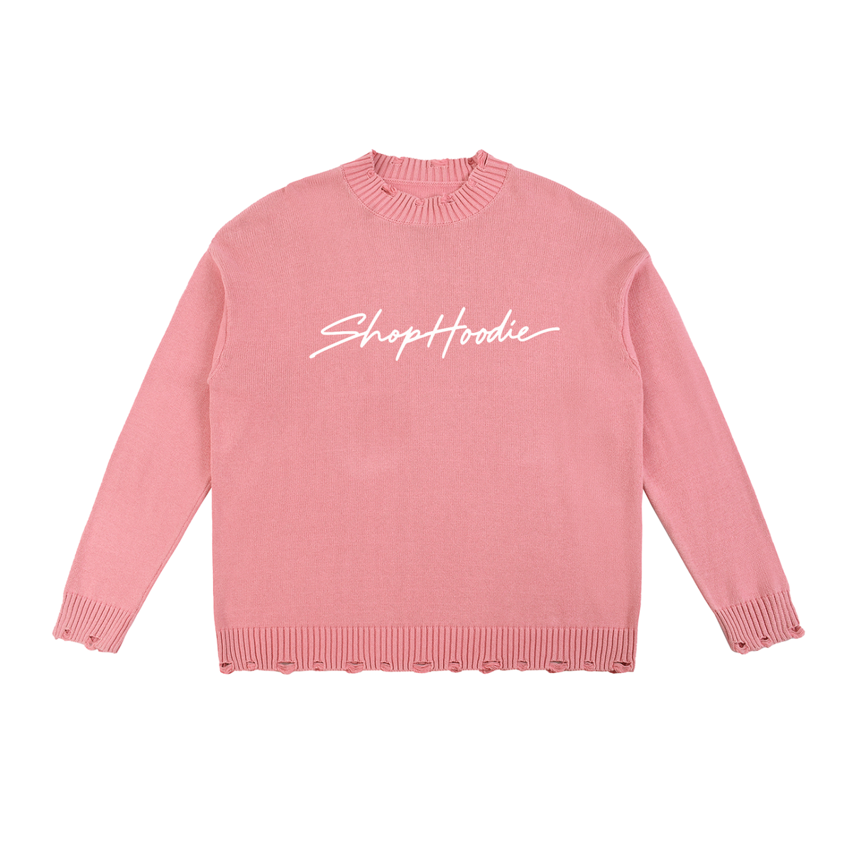 SHOPHOODIE® Vintage Wash Hand-Frayed Oversized Crewneck Sweatshirt — 425 GSM — product image 3