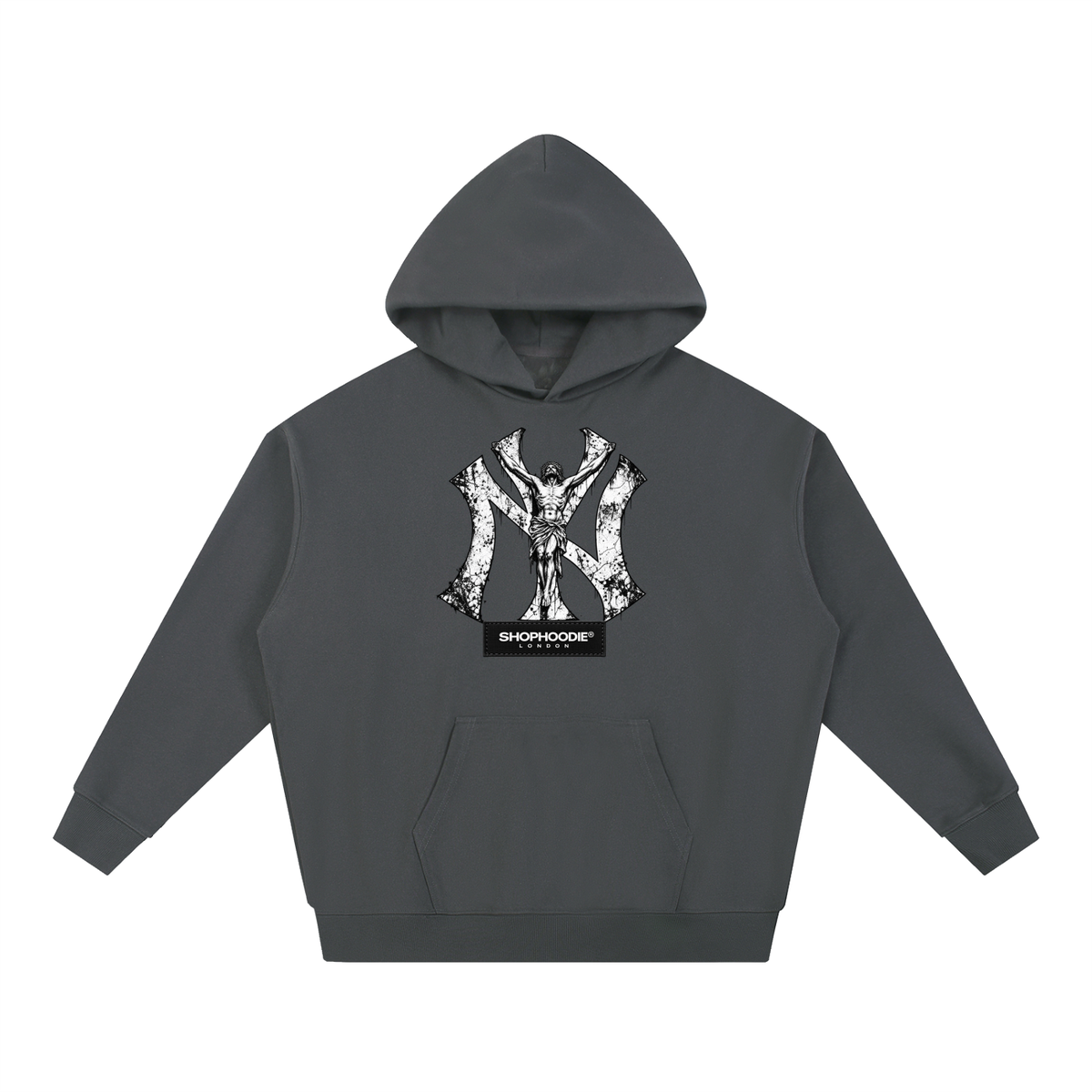 SHOPHOODIE® LONDON AVANT NY 430 GSM oversized heavyweight hoodie — product photograph 11