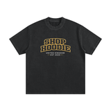 SHOPHOODIE® SH GOLD Heavyweight Vintage Washed Frayed T-Shirt — 430 GSM