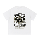 SHOPHOODIE® BRITISH FIGHTER Cotton T-Shirt — 260 GSM