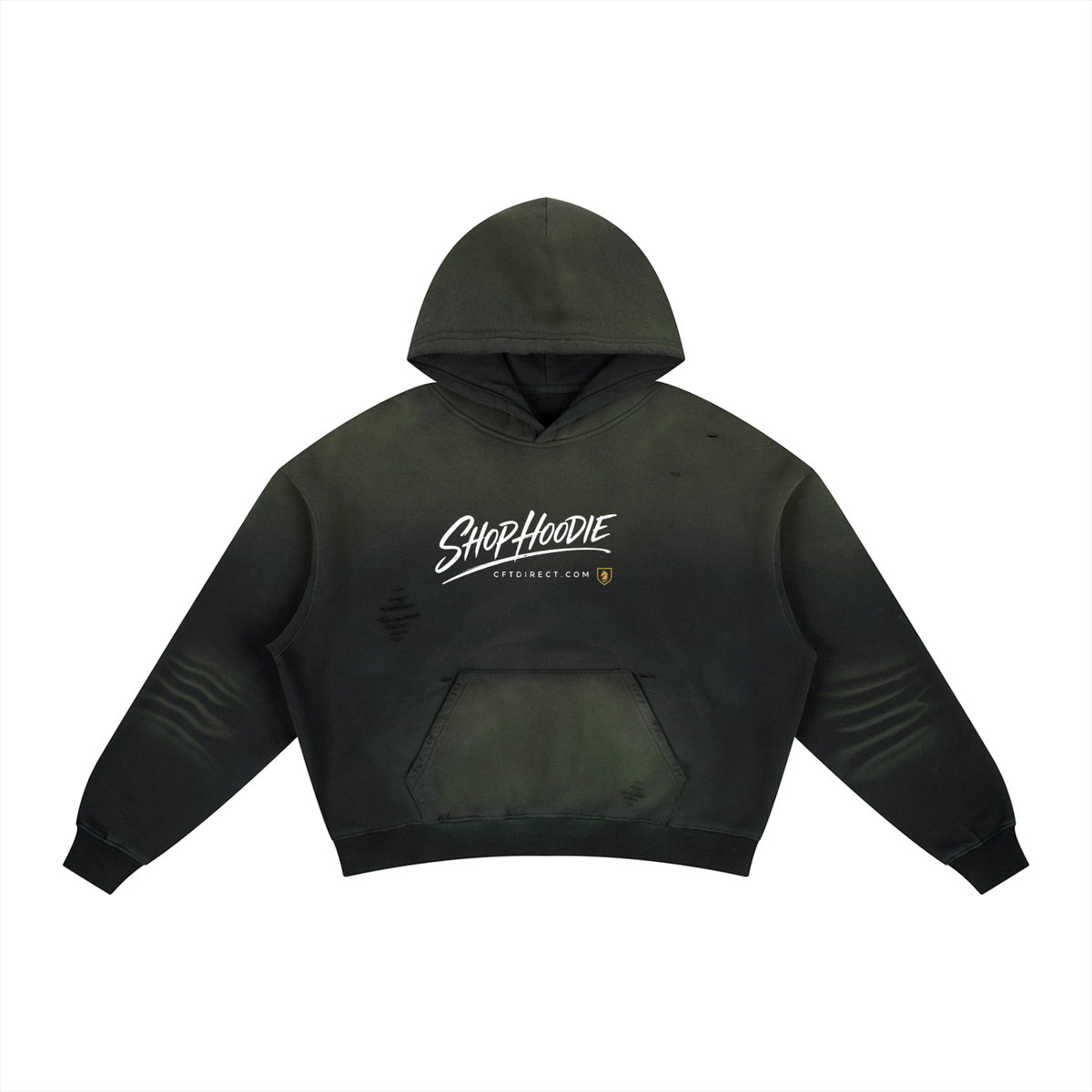 SHOPHOODIE® Frayed Sunfade Boxy Fleece Hoodie complete set